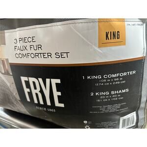 FRYE 3-piece Faux Fur Comforter Set-King Size